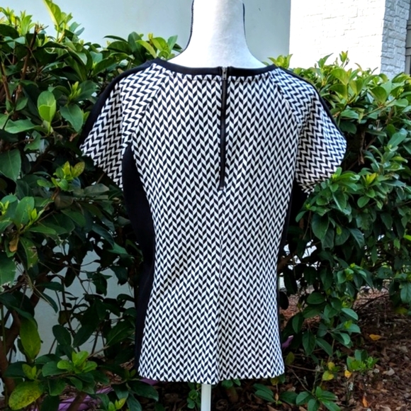 Color block peplum black and white top-NWOT- Sale! - Picture 3 of 5